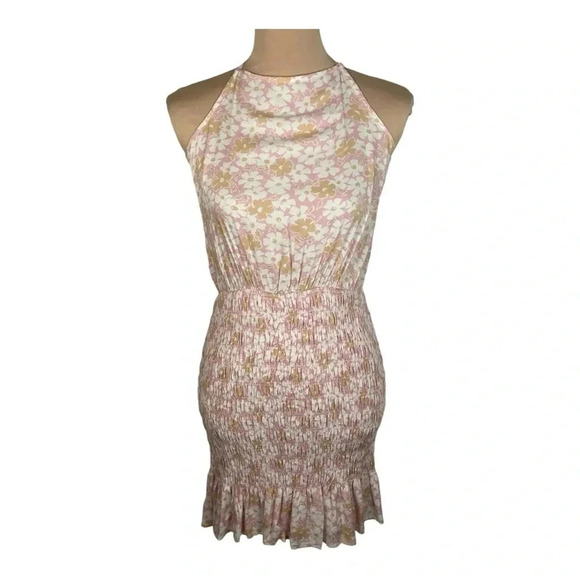 AS ALWAYS Stassi Daisy Pink Floral Halter Dress New Medium - Picture 3 of 9